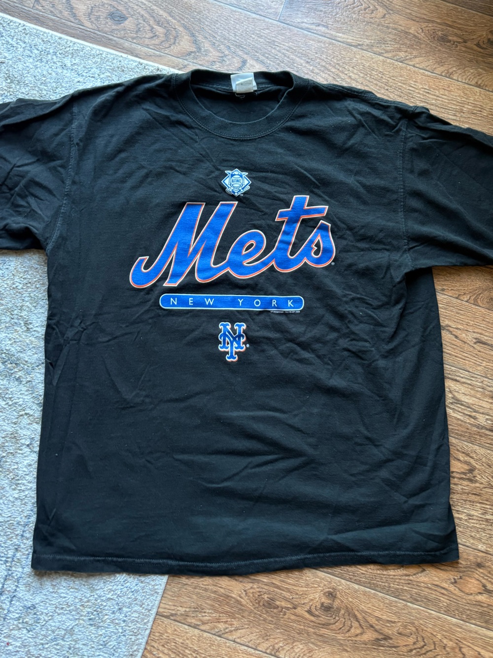 Vintage Black New York Mets Graphic Tee Baseball